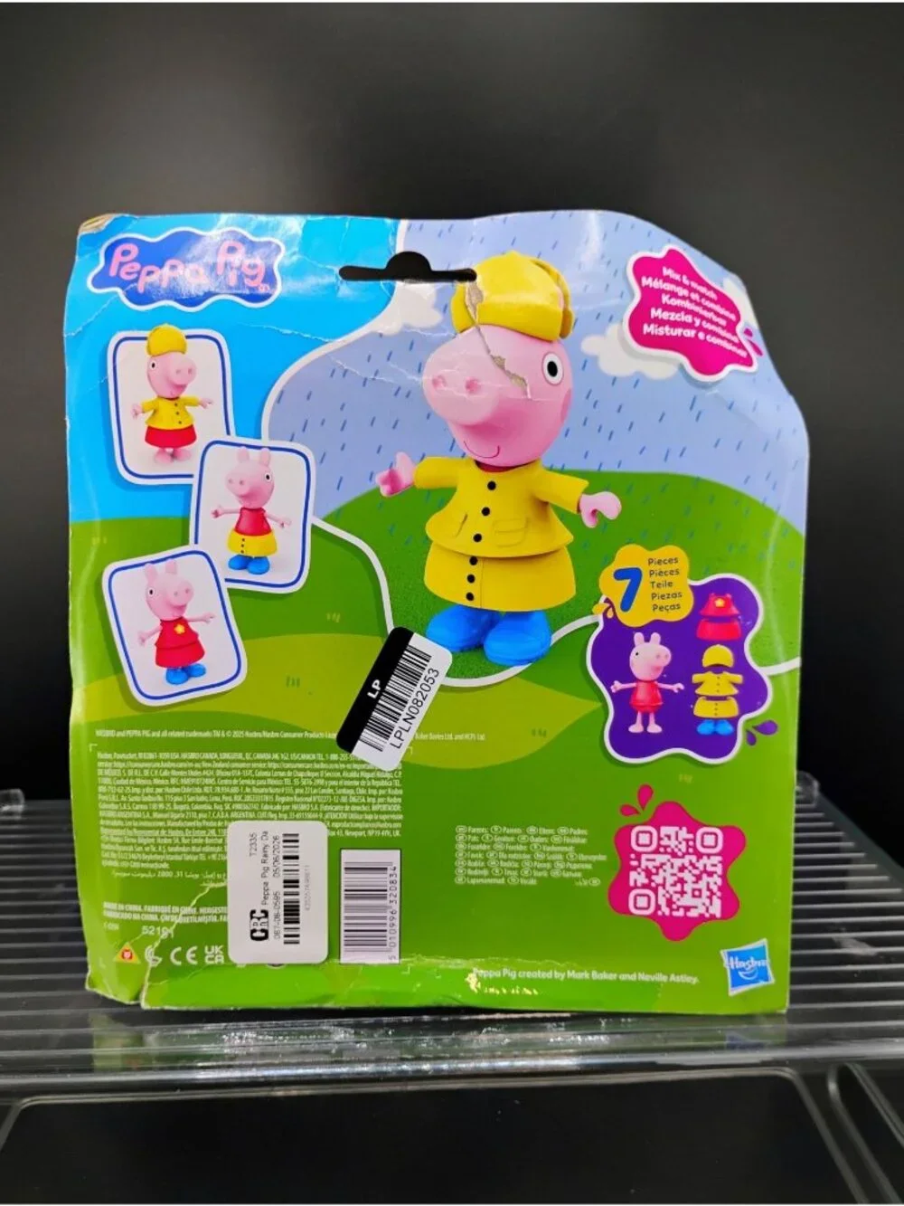 Peppa Pig Rainy Day Dress-Up Toy Set 7-Piece for Ages 3+